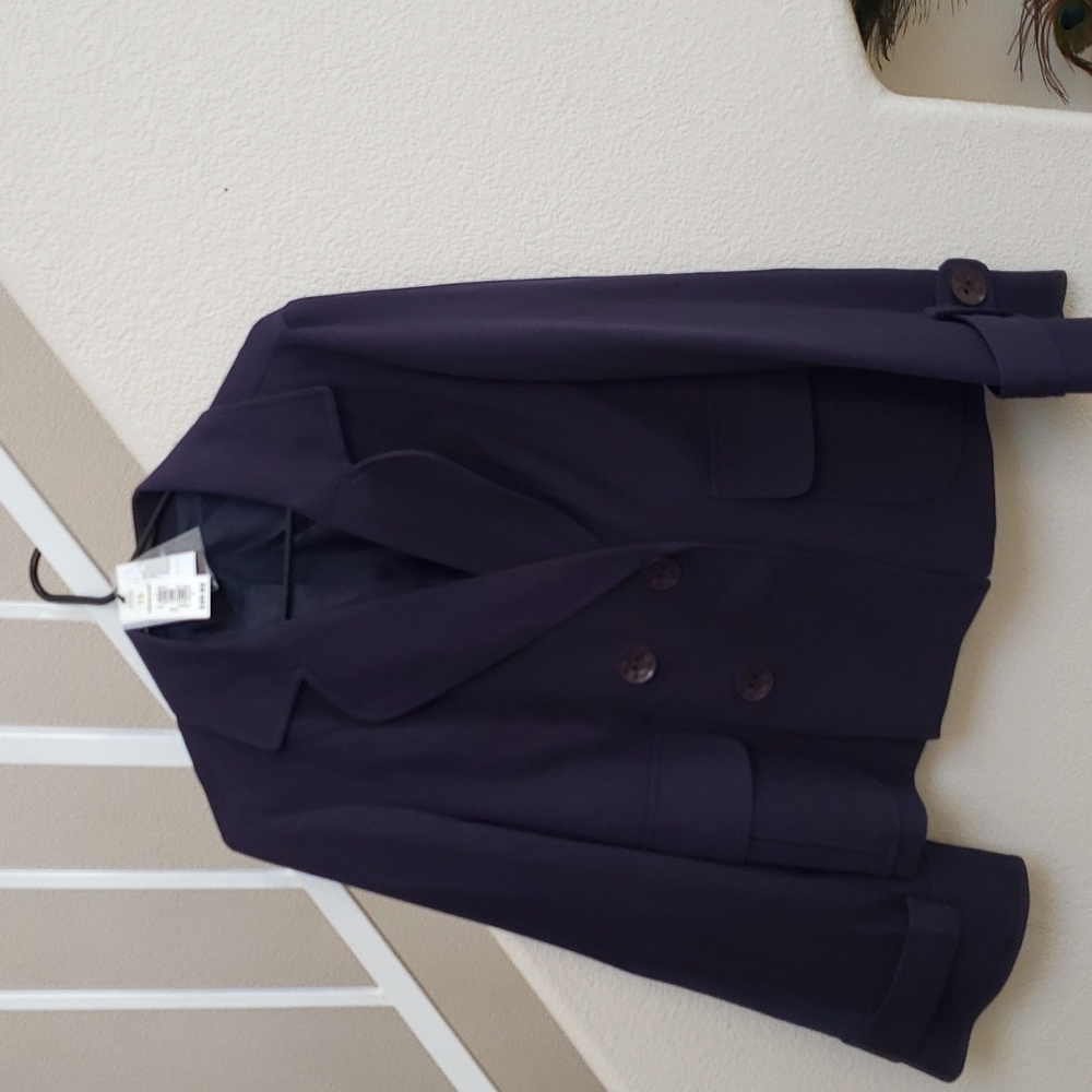 Women's Navy Blue double breastfed short jacket, size 12